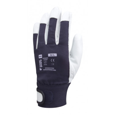 Gants maîtrise EUROSTRONG 860, fleur de caprin, toile bleu, velcro - COVERGUARD | 1DRI860
