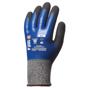 Gants EUROCUT N555 cut D. HPPE J13 double enduit nitrile main + paume sandy - COVERGUARD | 1CRFN