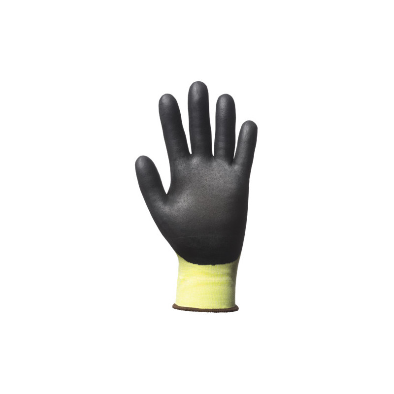 Gants EUROCUT N318HVC cut B. HPPE J18 jaune 3/4 enduit mousse nitrile - COVERGUARD | 1CRBF