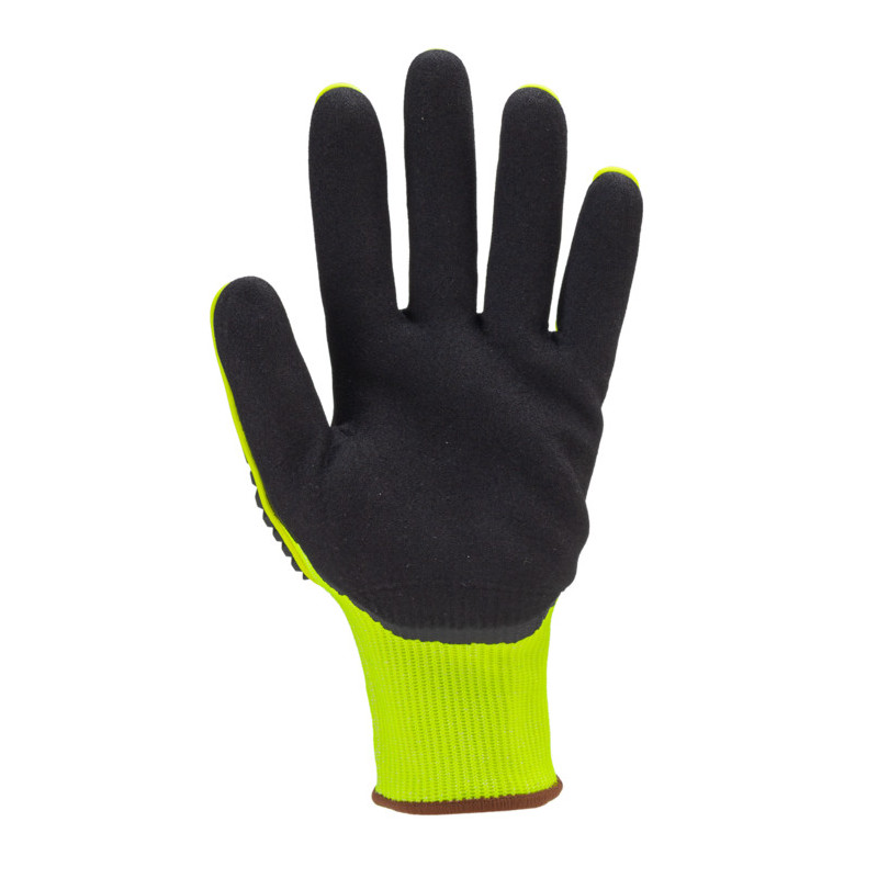 Gants EUROCUT IMPACT 100 jaune CUT C double enduit paume nitrile noir + TPR - COVERGUARD | 1CHIC60