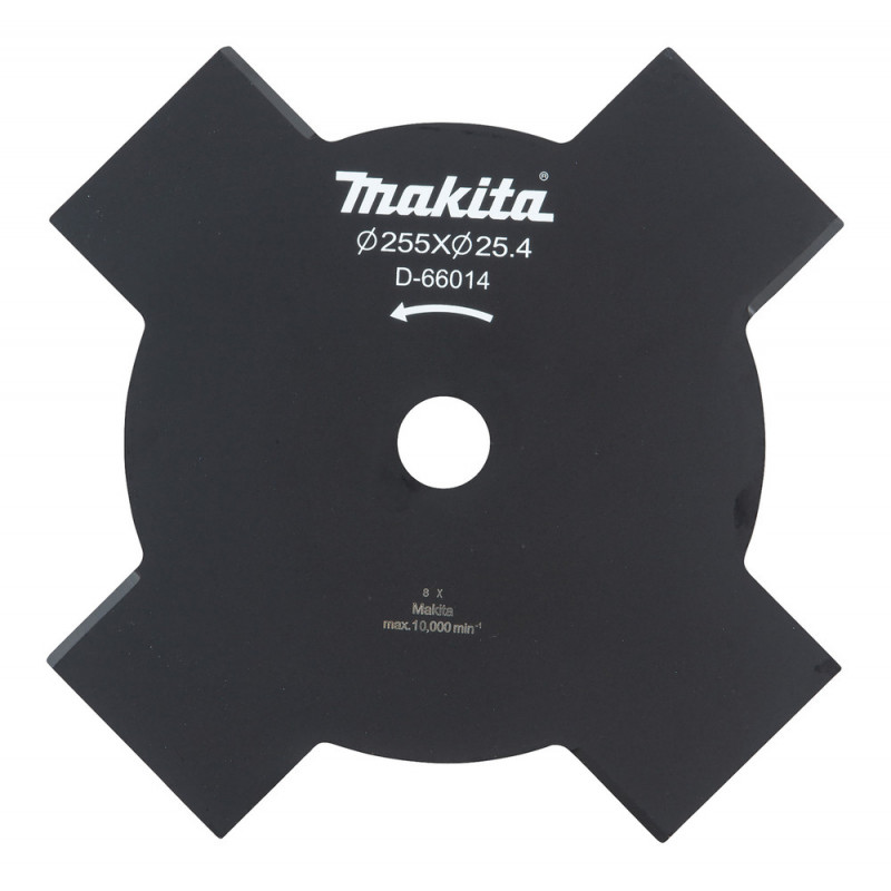 Lame pour Débroussailleuse 4 dents Ø 255mm, Alésage 25,4mm, Makita | D-66014