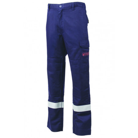 Pantalon - THOR - 78% Coton/20% Polyester/2% Fibre antistatique 300g/m2 + Bandes - Marine - COVERGUARD | 8MTHTN
