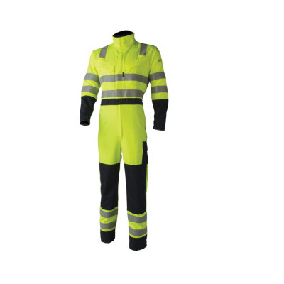 Combinaison - THOR - 78% Coton/20% Polyester/2% Fibre antistatique 300g/m2 + Bandes - Jaune HV/marine - COVERGUARD | 8MTHCY