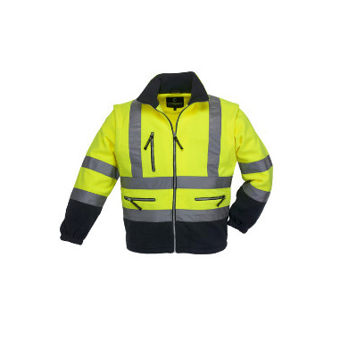Veste polaire 2/1 - STATION - 100% PES 330g/m2- Jaune HV/Marine - COVERGUARD | 7PSTY