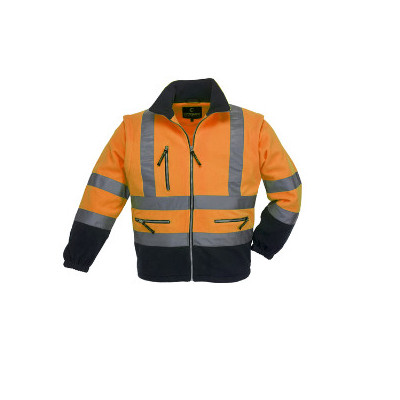 Veste polaire 2/1 - STATION - 100% PES 330g/m2- Orange HV/Marine - COVERGUARD | 7PSTO