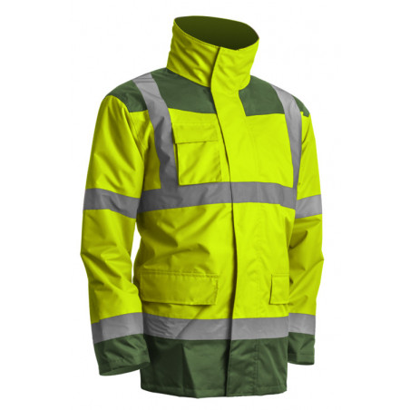 Parka 4/1 - KANATA - Parka: 300D Oxford + Veste 2/1: 300D Oxford - Jaune HV/Vert - COVERGUARD | 7KANG