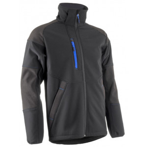 Veste Softshell - YUKI II - Ripstop 94% PES/6% EA + TPU membrane + Polaire - 350g/m2 - Noir/Bleu - COVERGUARD | 5YKY010