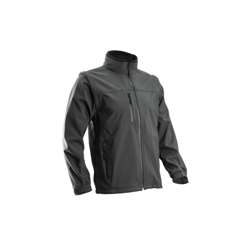 Veste Softshell - YANG 2/1 - 94% PES/6% EA + TPU membrane + Polaire - 310g/m2 - Gris - COVERGUARD | 5YANG