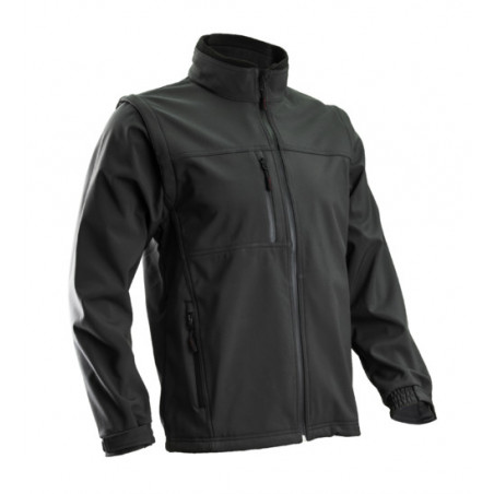 Veste Softshell - YANG 2/1 - 94% PES/6% EA + TPU membrane + Polaire - 310g/m2 - Noir - COVERGUARD | 5YAND