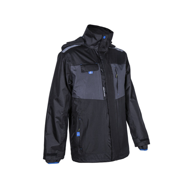 Parka 3/1 - WANI - Parka: Ripstop 100% PES enduit PVC + Veste: Softshell 3 couches 300g/m2 - Marine - COVERGUARD | 5WAN01