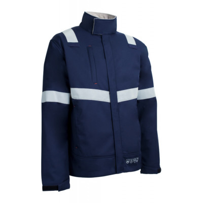 Veste softshell FR - TUISTO - 100% PES + PU Membrane + Polaire 320g/m2 - Marine - COVERGUARD | 5TUI120