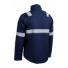 Veste softshell FR - TUISTO - 100% PES + PU Membrane + Polaire 320g/m2 - Marine - COVERGUARD | 5TUI120