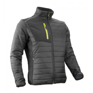Veste thermique - SUMI - Ripstop 100% PA + Matelassage Sorona 100g/m2 + Softshell - Noir/Lime - COVERGUARD | 5SUM010