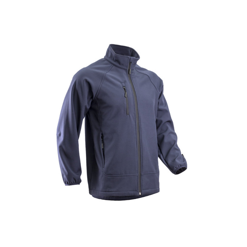 Veste Softshell - SOBA - 94% PES/6% EA + TPU membrane + Polaire - 290g/m2 - Marine - COVERGUARD | 5SOB120