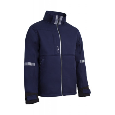 Veste Softshell - SEAL - 100% PES + TPU membrane + Polaire - 310g/m2 - Marine - COVERGUARD | 5SEA120