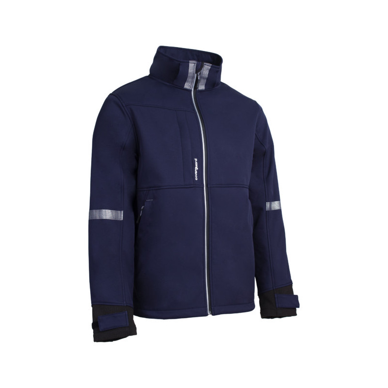 Veste Softshell - SEAL - 100% PES + TPU membrane + Polaire - 310g/m2 - Marine - COVERGUARD | 5SEA120