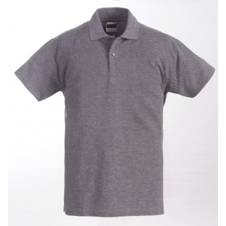 Polo manches courtes - SAFARI - Jersey 85% CO/15% VI 220g/m2 - Gris chiné - COVERGUARD | 5SAFG