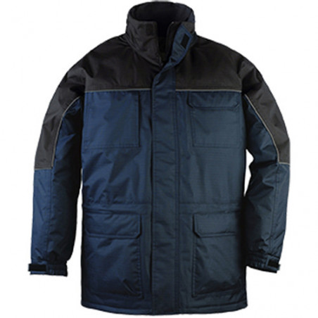 Parka - RIPSTOP - Ripstop 100% PES enduit PVC + Doublure polaire 280g/m2 - Marine/noir - COVERGUARD | 5RIPB