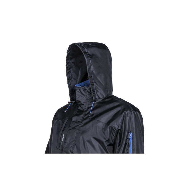 Parka - PANDA - 200D Oxford 100% PES enduit PU + Matelassage 160g/m2 - Noir/Bleu - COVERGUARD | 5PDA01