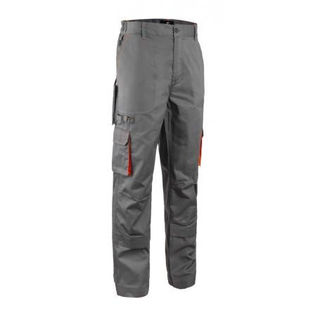 Pantalon - PADDOCK II - 60% CO/40% PES 245g/m2 - Gris/Orange - COVERGUARD | 5PAP150