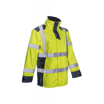 Parka de pluie - NOTT - 100% PES 300D oxford enduit PU + 100% Coton  160g/m2 - Jaune HV/marine - COVERGUARD | 5NOT16