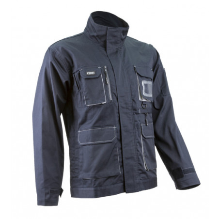 Veste - NAVY II - 60% CO/40% PES 245g/m2 - Marine/Gris - COVERGUARD | 5NAV050