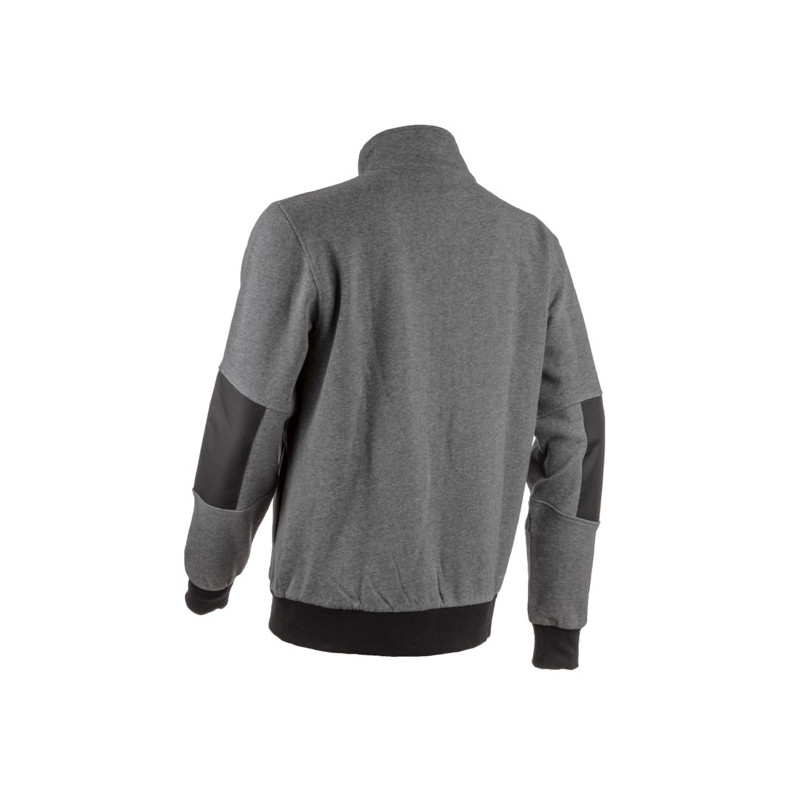 Veste thermique - MIKAN - Molleton 70% CO/30% PES 300g/m2 + Empiècements Ripstop - Gris chiné/Lime - COVERGUARD | 5MIK350