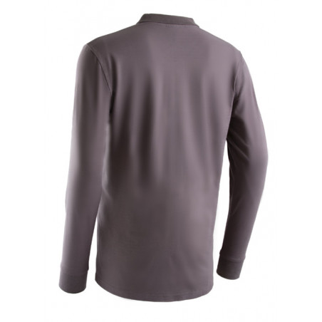 Polo manches longues - LAURITS - 60% Modacrylique/39% Coton/1% Fibre antistatique 180g/m2 UPF 50 - Gris - COVERGUARD | 5LAU050
