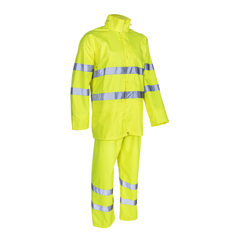 Ensemble de pluie - KAWA - 150D Oxford 100% PES enduit PU 140g/m2 - Jaune HV - COVERGUARD | 5KAW160