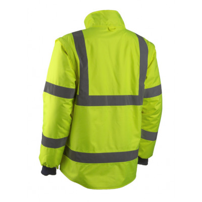Veste 2/1 - KAZAN - 300D Oxford 100% PES enduit PU + Doublure polaire 280g/m2 - Jaune HV/Marine - COVERGUARD | 5KAJ160