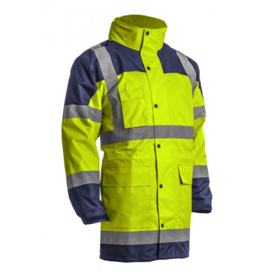 Parka de pluie - HYDRA - 300D Oxford 100% PES enduit PU + Doublure mesh - Jaune HV/Marine - COVERGUARD | 5HYJ16