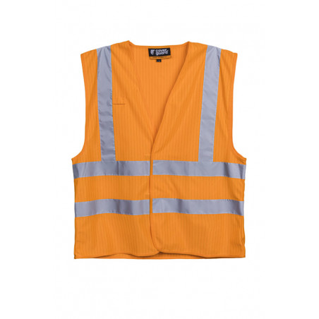 Gilet FR - HODER - 98% Polyester/2% Fibre antistatique - Orange HV - COVERGUARD | 5HOD17