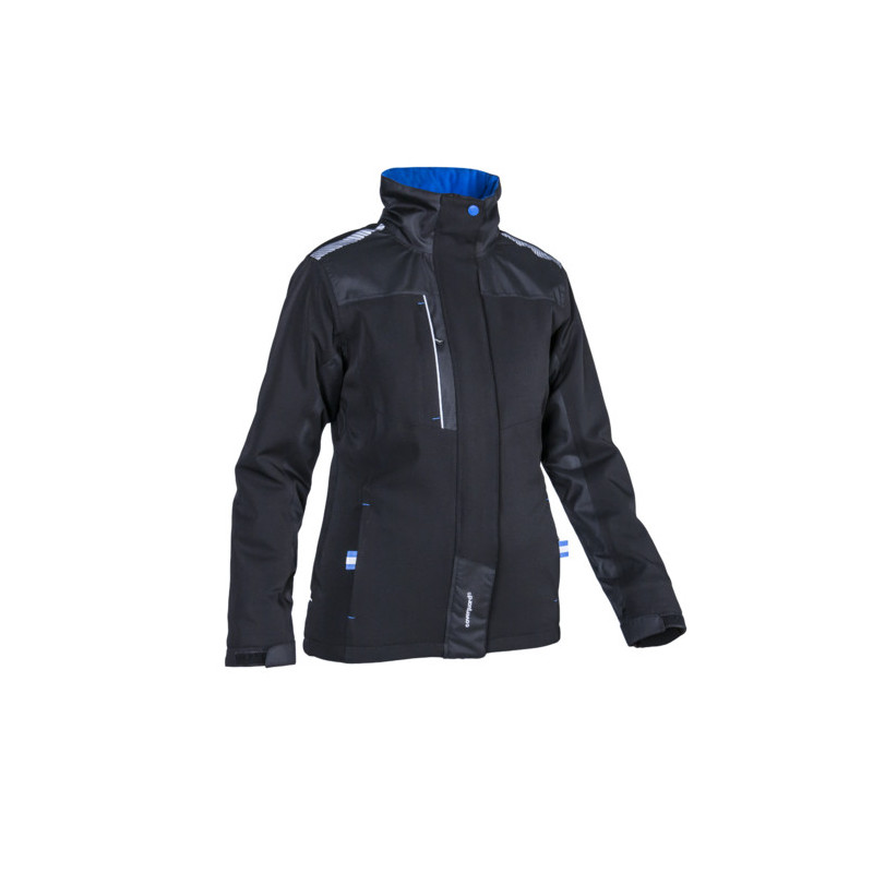 Parka femme - HIBARI - 94% PES/6% EA - Noir/Bleu - COVERGUARD | 5HIB01