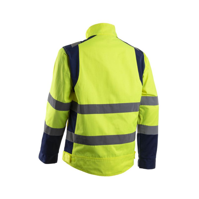 Veste - HIBANA - 60% CO/40% PES 270g/m2 + Stretch - Jaune HV/Marine - COVERGUARD | 5HBJ160