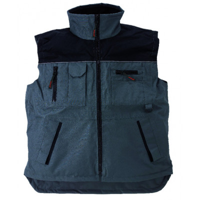 Gilet froid - RIPSTOP - Ripstop 100% PES enduit PVC + Doublure polaire 280g/m2 - Gris/Noir - COVERGUARD | 5GRIS