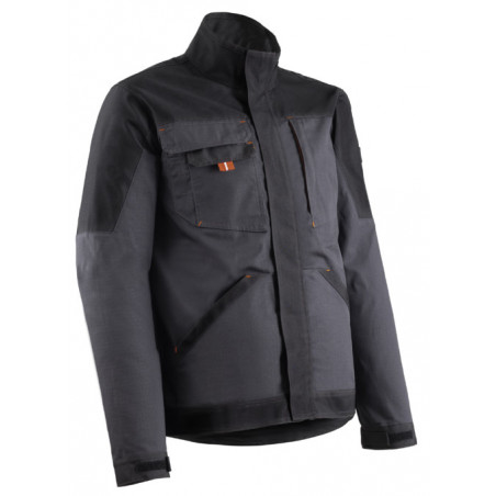 Veste - CRISTOBAL - RIPSTOP 60% CO/40% PES 280g/m2 + Stretch + Oxford - Anthracite/Citrouille - COVERGUARD | 5CRJ150