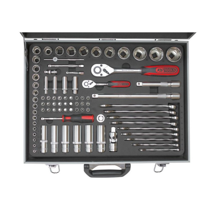Coffret de douilles et accessoires ULTIMATE 1/4" - 1/2", 83 pièces - KS Tools | 922.0683