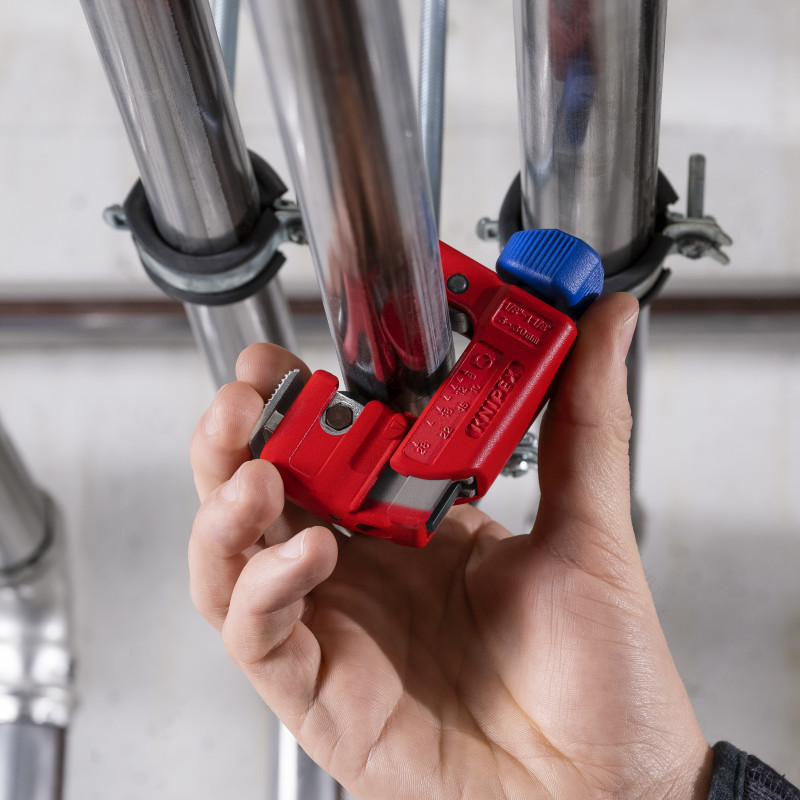 Coupe-tubes TubiX® S syst. QuickLock - 77mm - Ø 3-30 mm épaisseur max 2 mm - SC - KNIPEX | 903101
