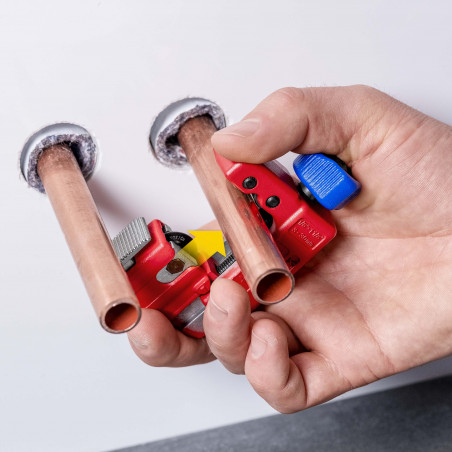 Coupe-tubes TubiX® S syst. QuickLock - 77mm - Ø 3-30 mm épaisseur max 2 mm - SC - KNIPEX | 903101