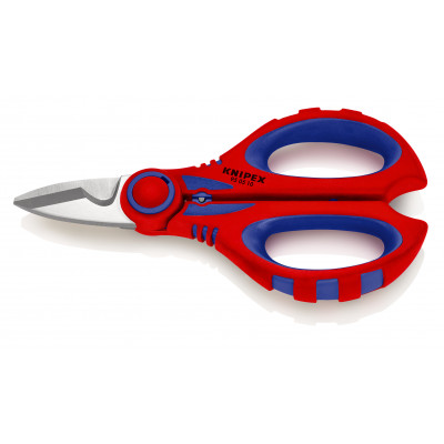 Ciseaux d électricien 160mm - Gainage bi-matière - Tranchant en inox - KNIPEX | 950510SB