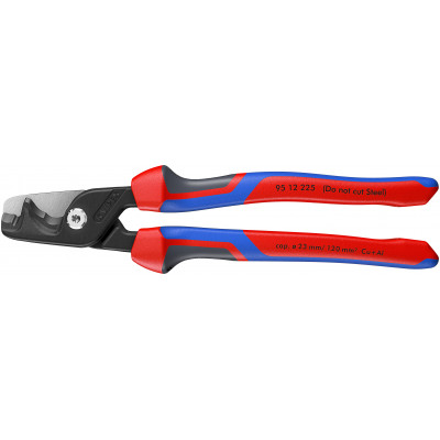 Coupe-câbles StepCut XL - 225mm - Tri-matière - Bruni - Cu / Al Ø23mm/120mm² - KNIPEX | 9512225