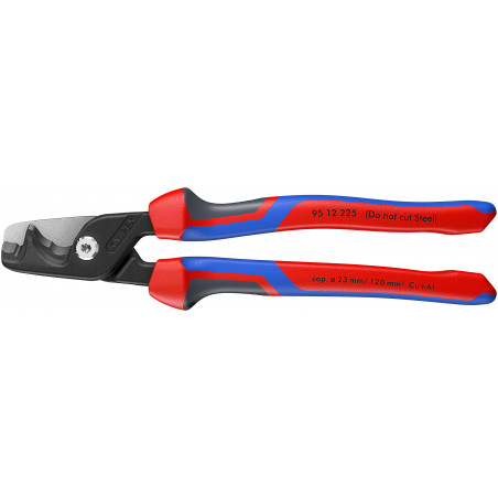 Coupe-câbles StepCut XL - 225mm - Tri-matière - Bruni - Cu / Al Ø23mm/120mm² - KNIPEX | 9512225
