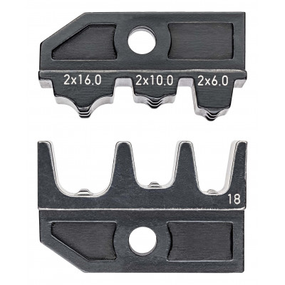Matrices pour 97 43 200 - Sertissage embouts de câbles jumelés 2x6/2x10/2x16mm² - KNIPEX | 974918