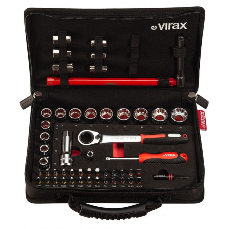 Coffret cle robinet + douil trav - 51pcs - VIRAX | 310410