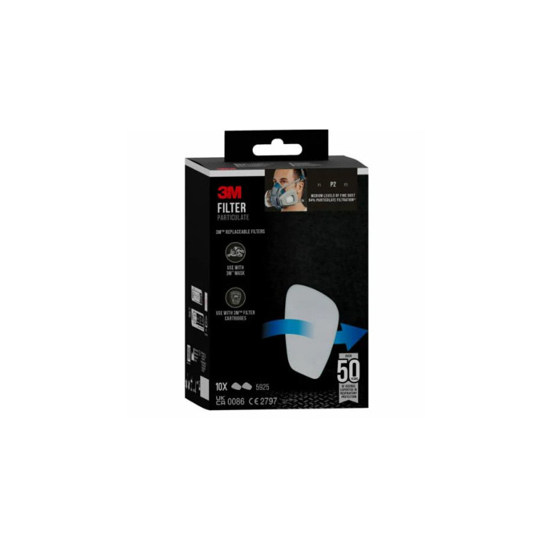 Plateforme (support) 3M 603 Pour Filtres 5911/5925 - Lot De 2 - Pour Masque Respiratoire - 10