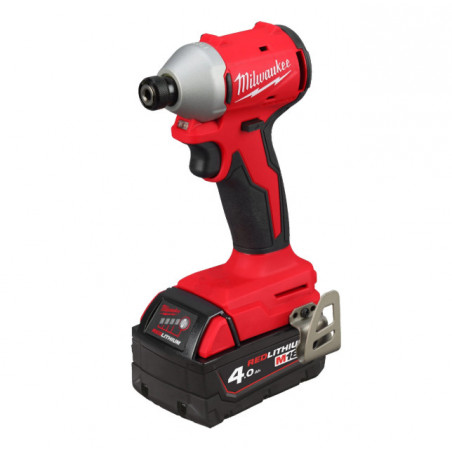 Visseuse à chocs Compacte Hex 1/4 BRUSHLESS, 18V, 4,0Ah, 190 Nm - Milwaukee | 4933492840