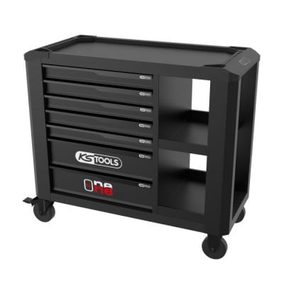 Servante d'atelier One by One 7 tiroirs avec étagères KS Tools | 823.0017F