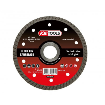 Disque diamant ultra-fin carrelage (PCW) diam. 125 mm, alésage 22,23 mm KS Tools | 337.3002F