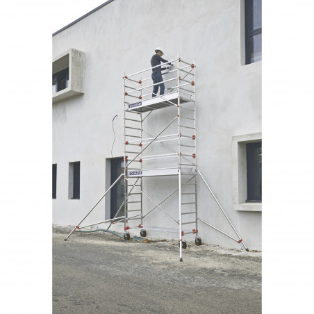 ECHAFAUDAGE ROULANT ALU - ALTITUDE ALU - LONG. 2M05 - BASE STD - GC MONOBLOC - Duarib LD | 613722