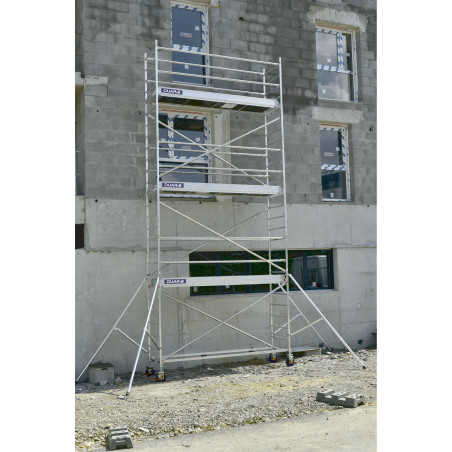 ECHAFAUDAGE ROULANT ALU - DOCKER 85 - LONG. 2M95 - LARG. 0M85 - GC MONOBLOC - Duarib LD | 7130022